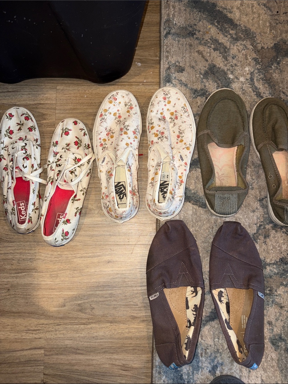 Vans White Floral Classic Slip-On Sneakers